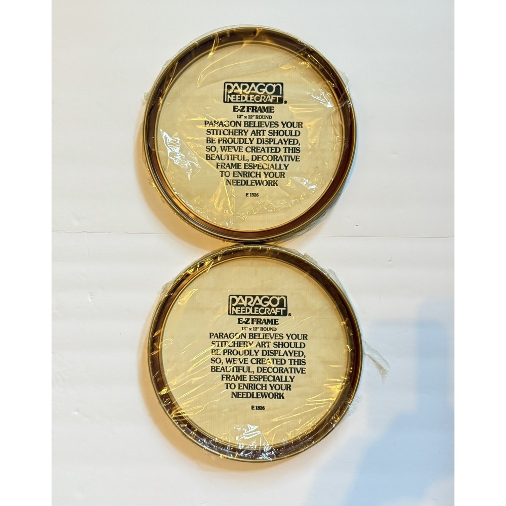 2 Vtg Round Paragon Needlecraft Ez Frame‎